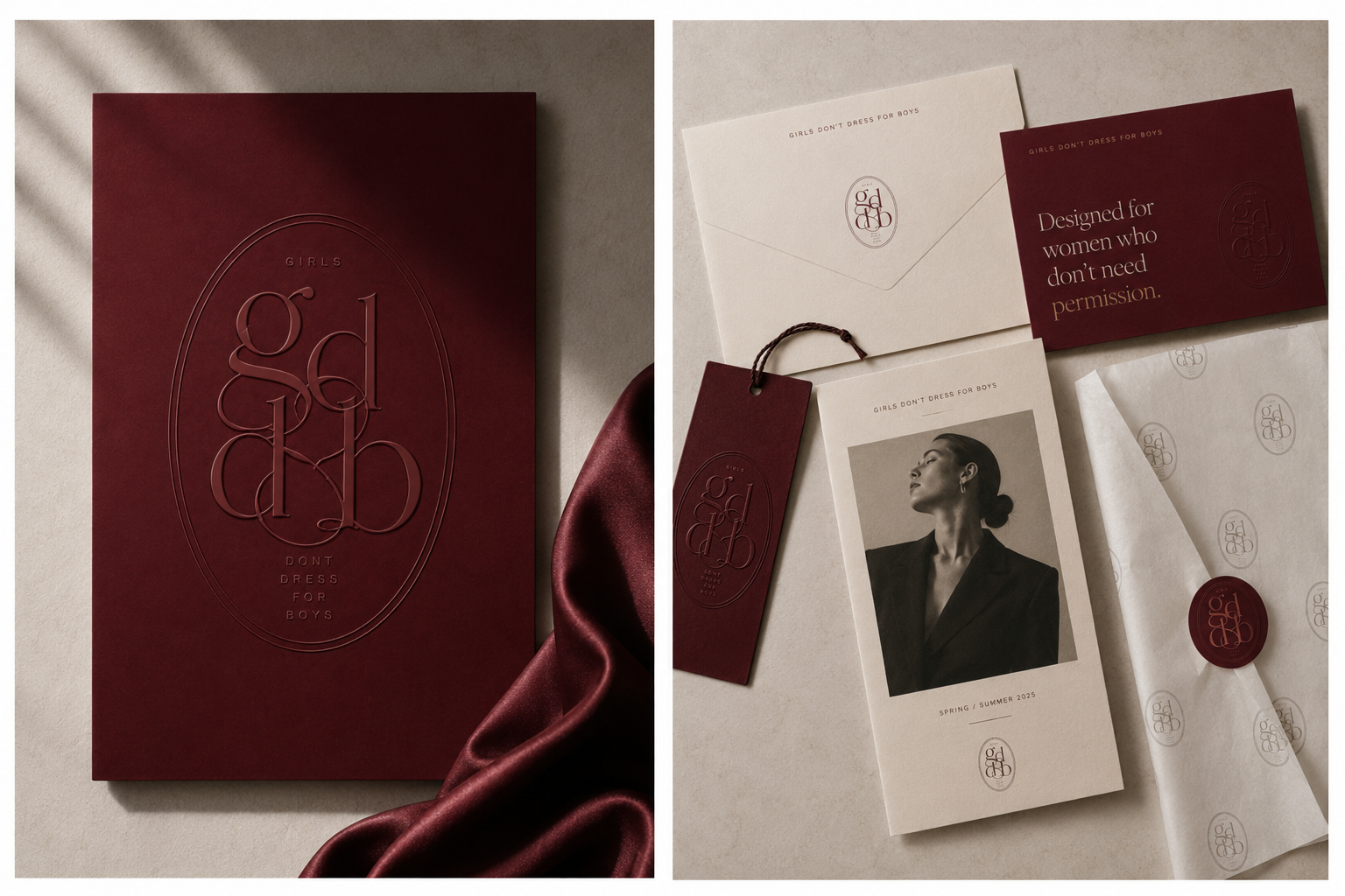 GDDB rebranding identity board